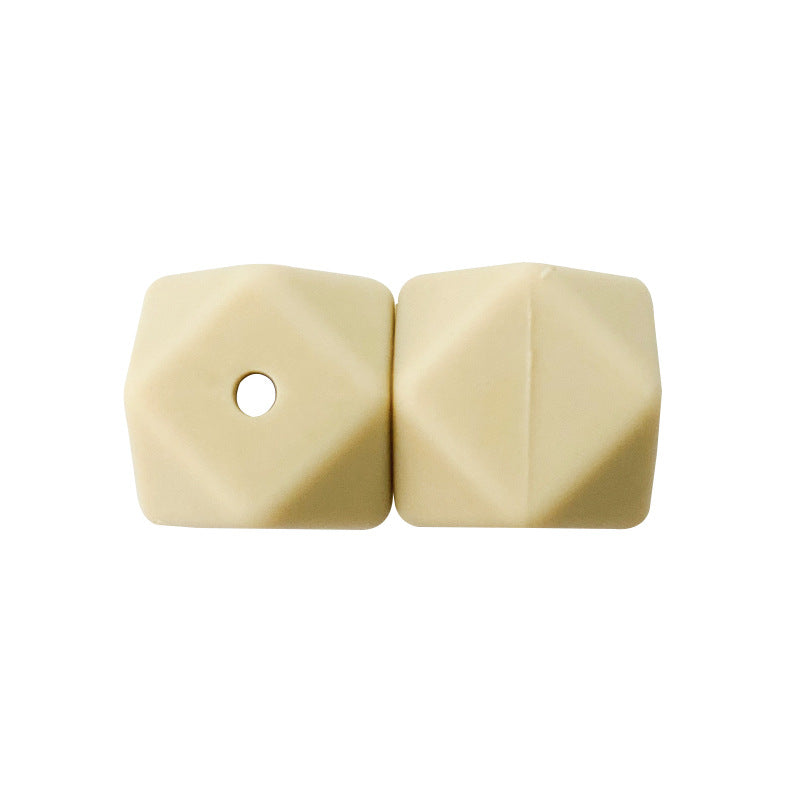 Wholesale 17MM 50PCS Hexagon DIY Colorful Beads Silicone